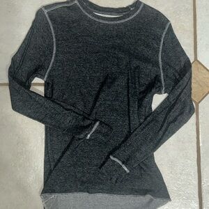 Buckle Dark Gray Long Sleeve Top